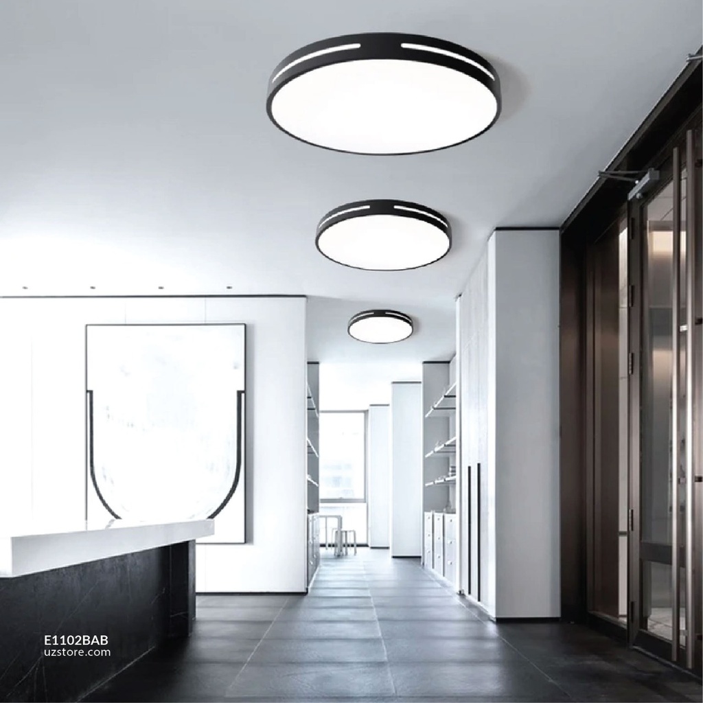 LED Ceiling Light 6068 Black Frame