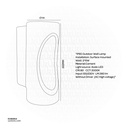 Grey Cement Led Outdoor Wall light 2*6W
 610022