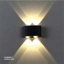 LED Outdoor Wall light 038  4*3W WW Black  AC85V-265V