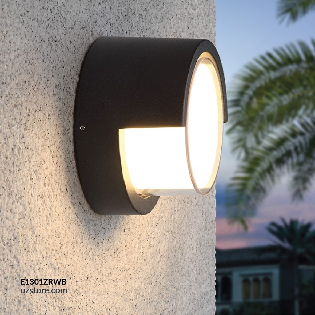 LED Outdoor Wall LIGHT W230-10W WW Round Black