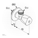 ANGLE VALVE 1/4 TURN- CP ABS 1/2" x 1/2" RAK33001