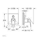 GROHE Eurocube OHM trimset  3-way 24094000