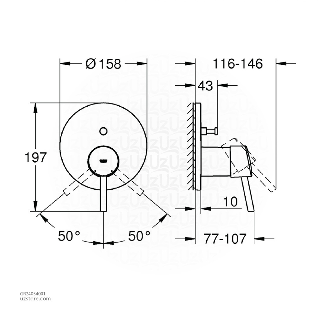 GROHE Concetto OHM trimset bath 24054001