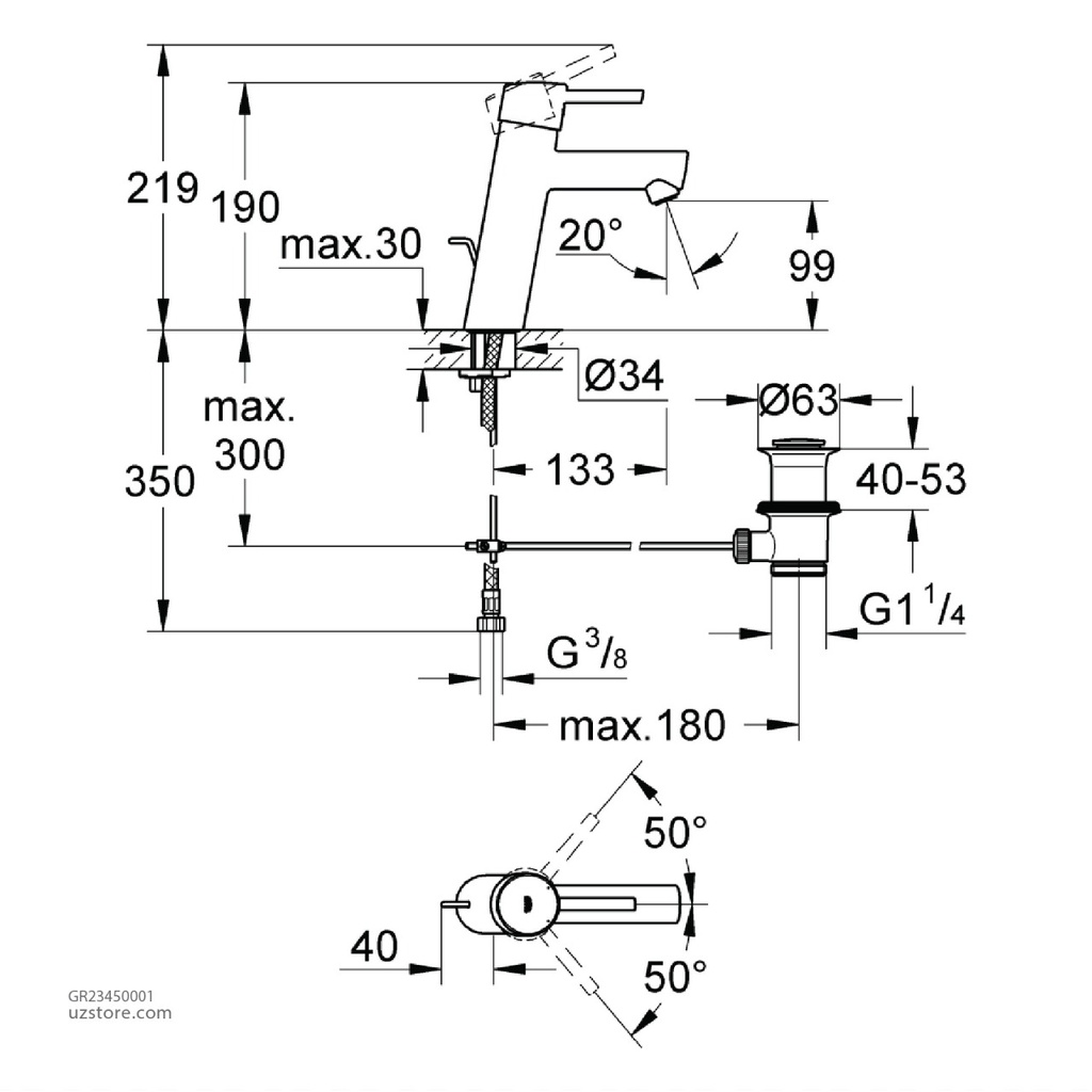 GROHE Concetto OHM basin M 23450001