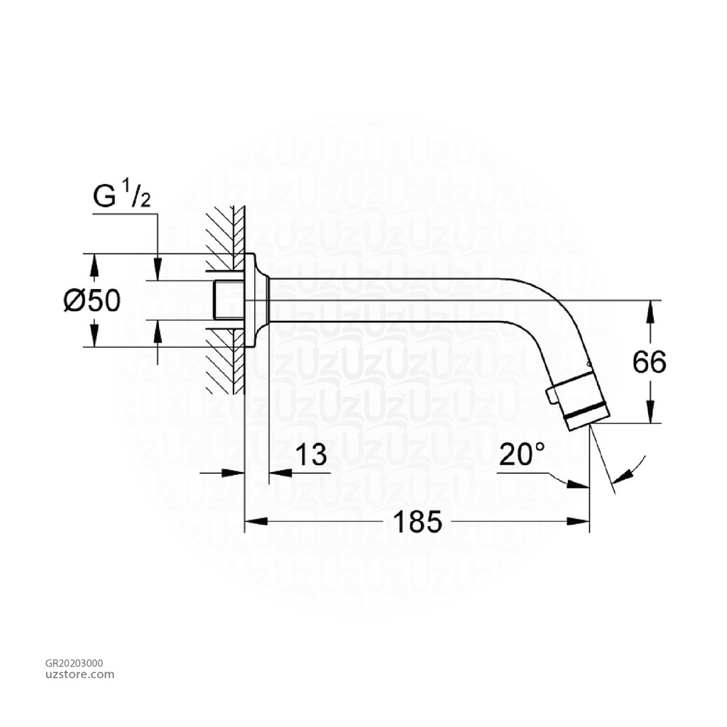 GROHE Universal wall tap basin 20203000