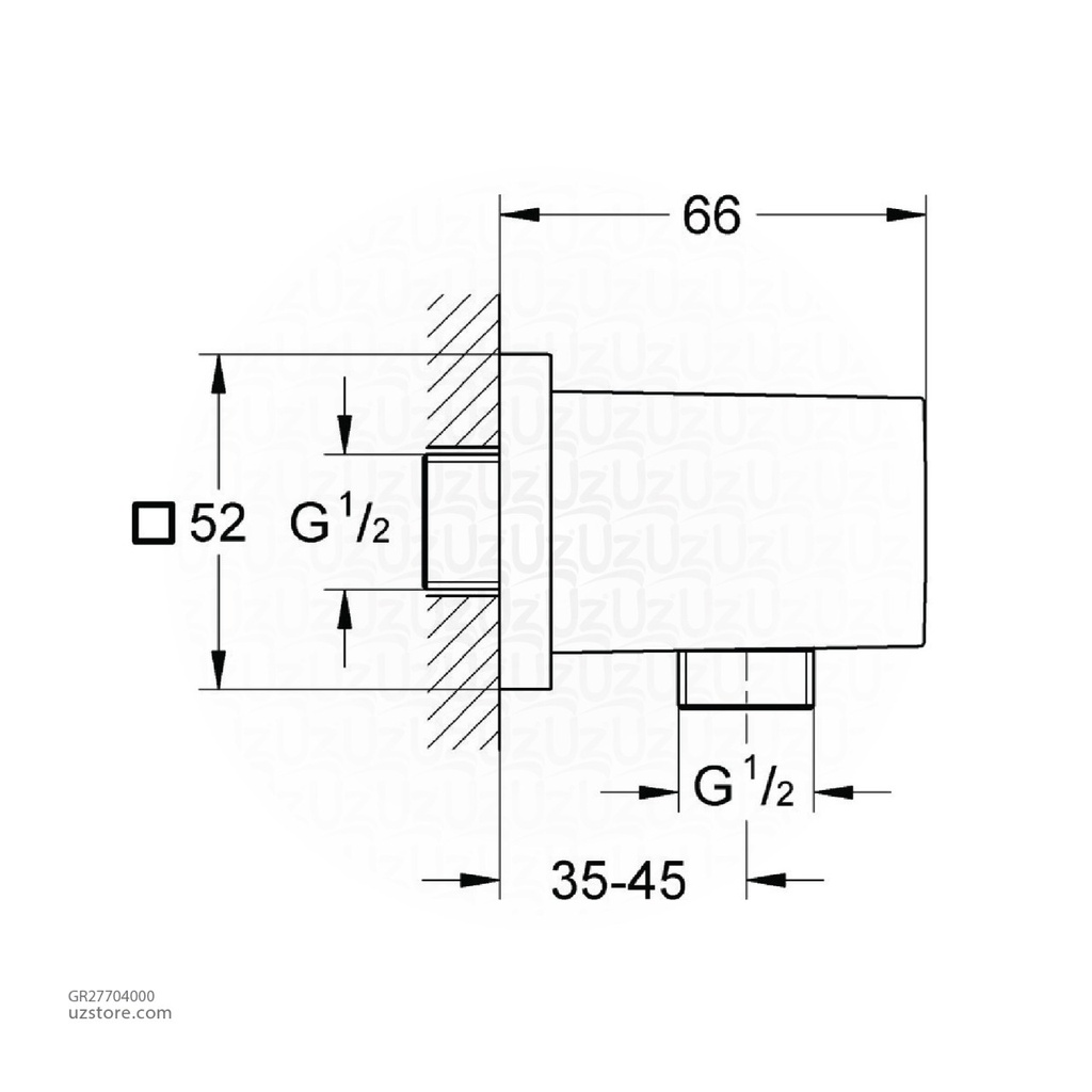 GROHE Euphoria Cube wall union 27704000