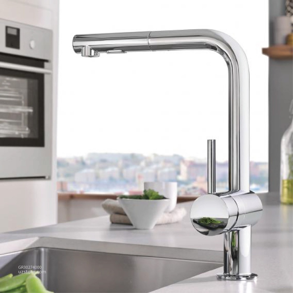 GROHE Minta OHM sink L-spout pull-out spray 30274000