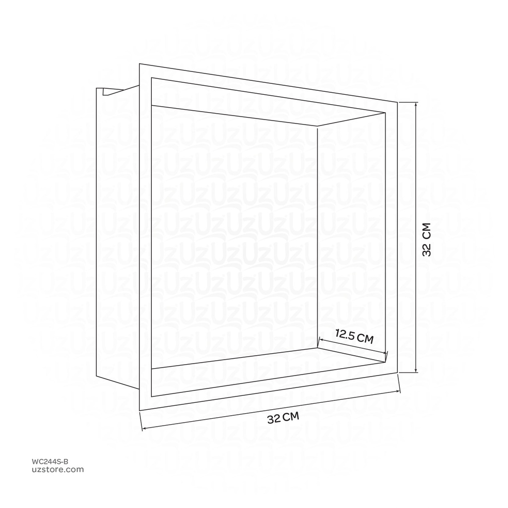 Matte Black Stainless steel Niche wall with light  , B1011B-LED