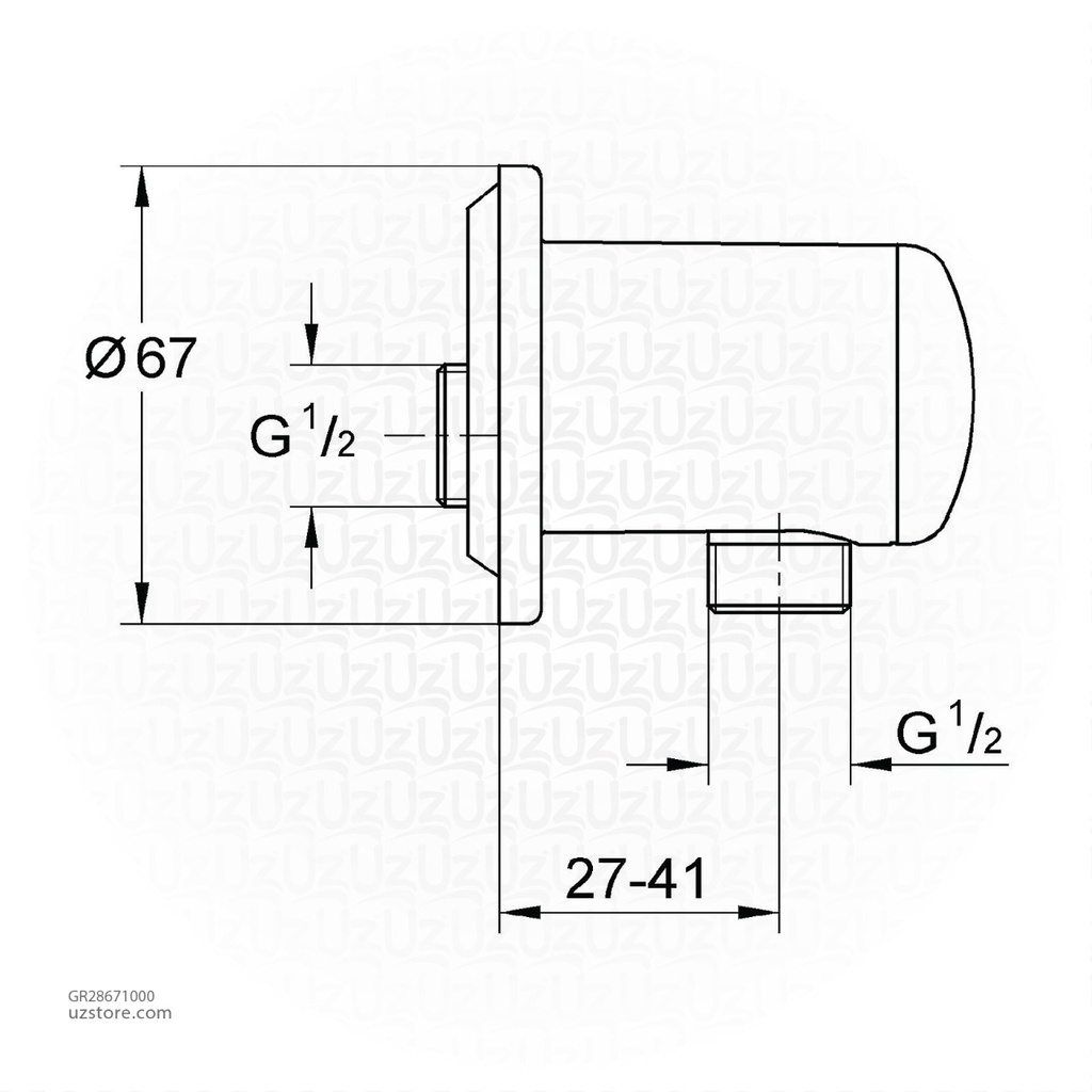 GROHE Relexa wall union 28671000