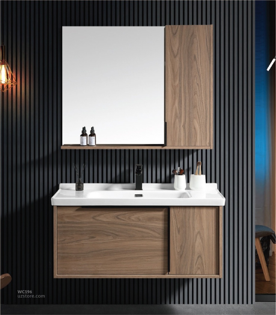 WashBasin Cabinet With mirror PL-2621 Brown 80*50