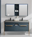 WashBasin Cabinet With led mirror cabinet PL-2635 Dark Blue 150*50