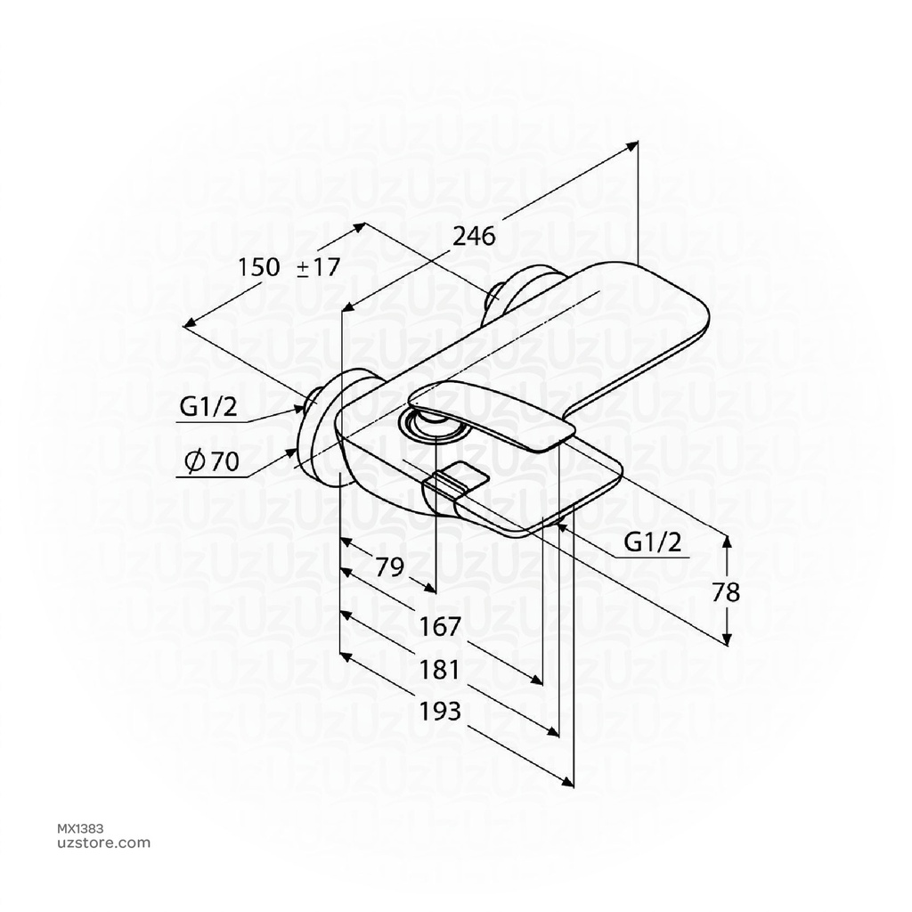 KLUDI RAK Balance Single Lever Bath and Shower Mixer DN 15, Chrome
 RAK524450575
