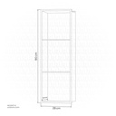 Matte Black Stainless steel Triple Niche wall with light  , B3023B-LED-L