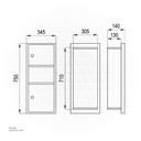 KLUDI RAK Paper Towel Dispenser with Waste Receptacle, 
Recessed, SS 304 Satin Finish, RAK90511