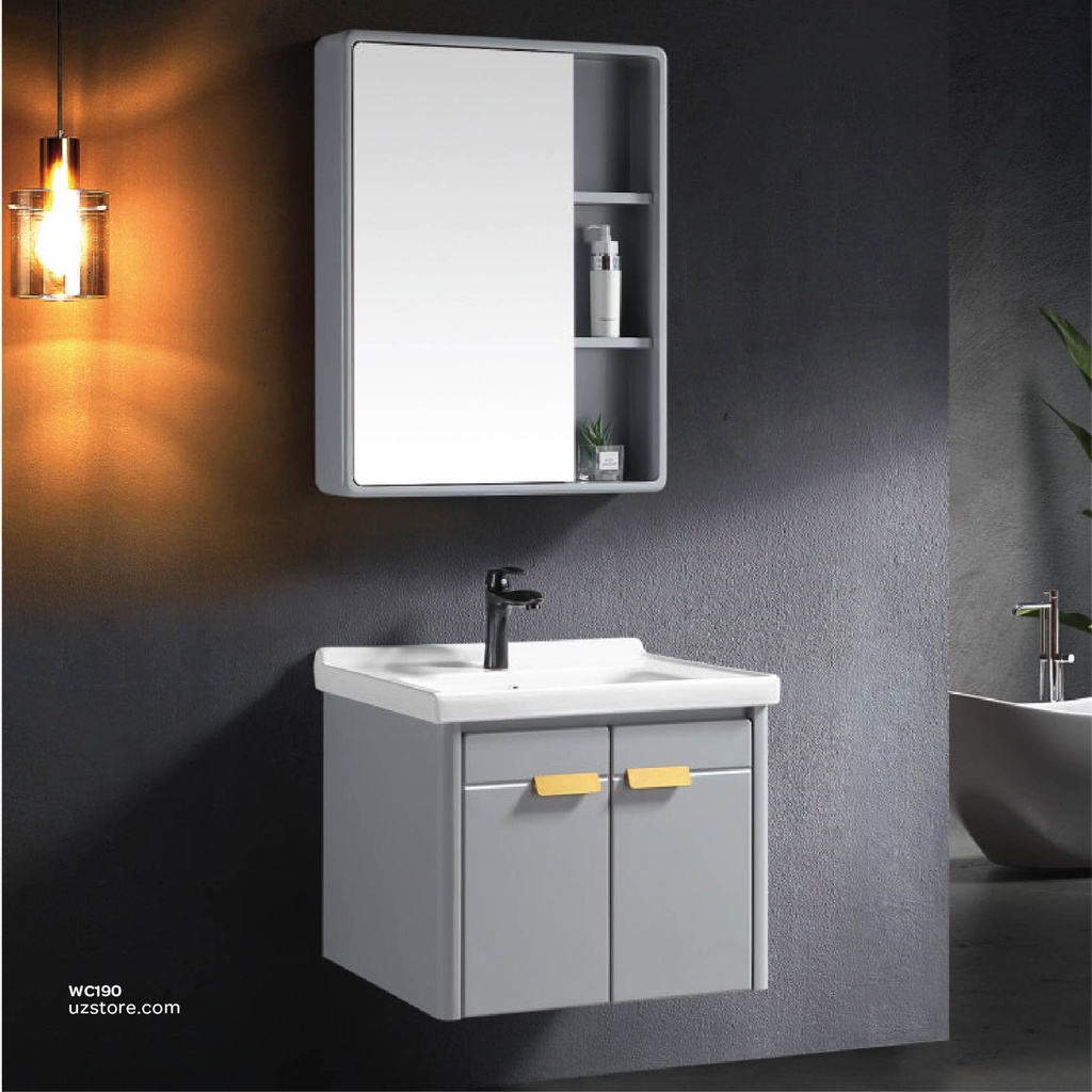 WashBasin Cabinet With mirror cabinet RF-4877 light grey 60*50