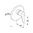 CONCEALED SL BATH & SHOWER MIXER RAK10075