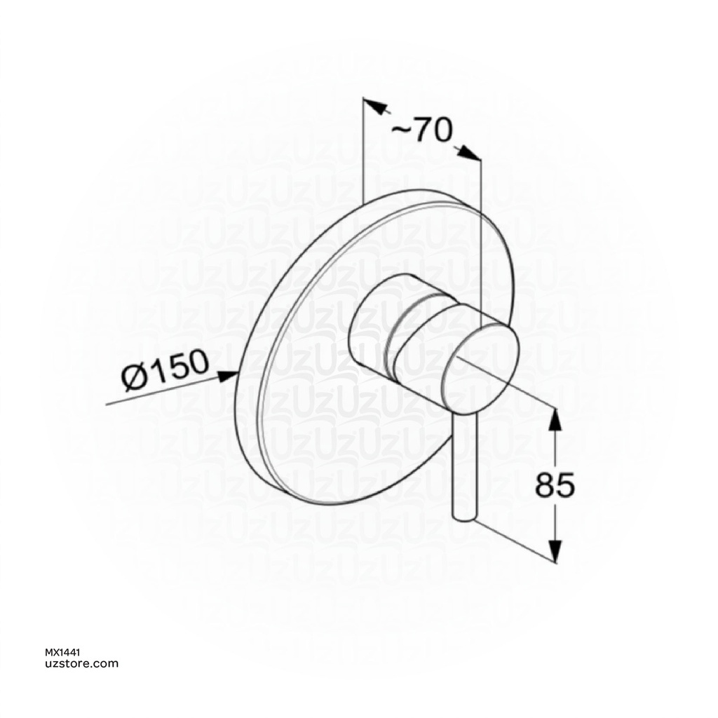 Kludi RAK PRIME 12079 Concealed single lever shower mixer, trim set