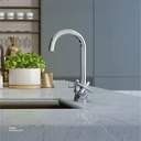 KLUDI RAK Premier X Dual Controlled Sink Mixer DN 15 
with Swivel Spout, RAK34000-03