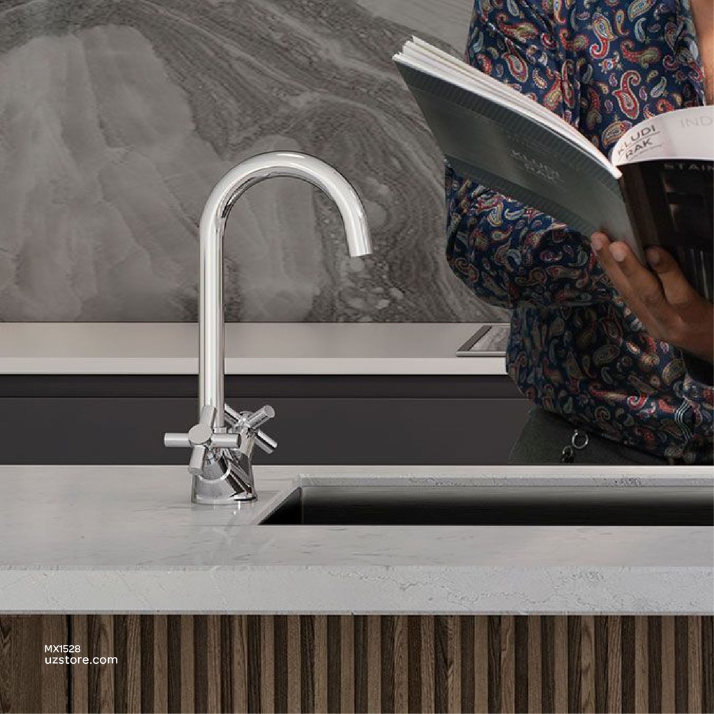 KLUDI RAK Premier X Dual Controlled Sink Mixer DN 15 
with Swivel Spout, RAK34000-03