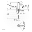 GROHE BauClassic OHM basin smooth body 32863000