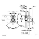 GROHE BauClassic OHM set conc. bath 29047000