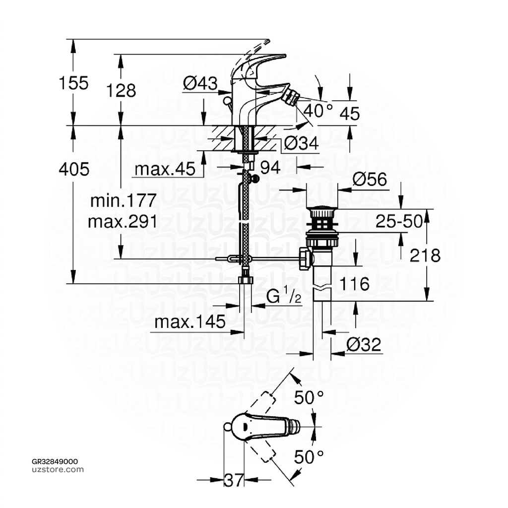 GROHE BauCurve OHM bidet 32849000