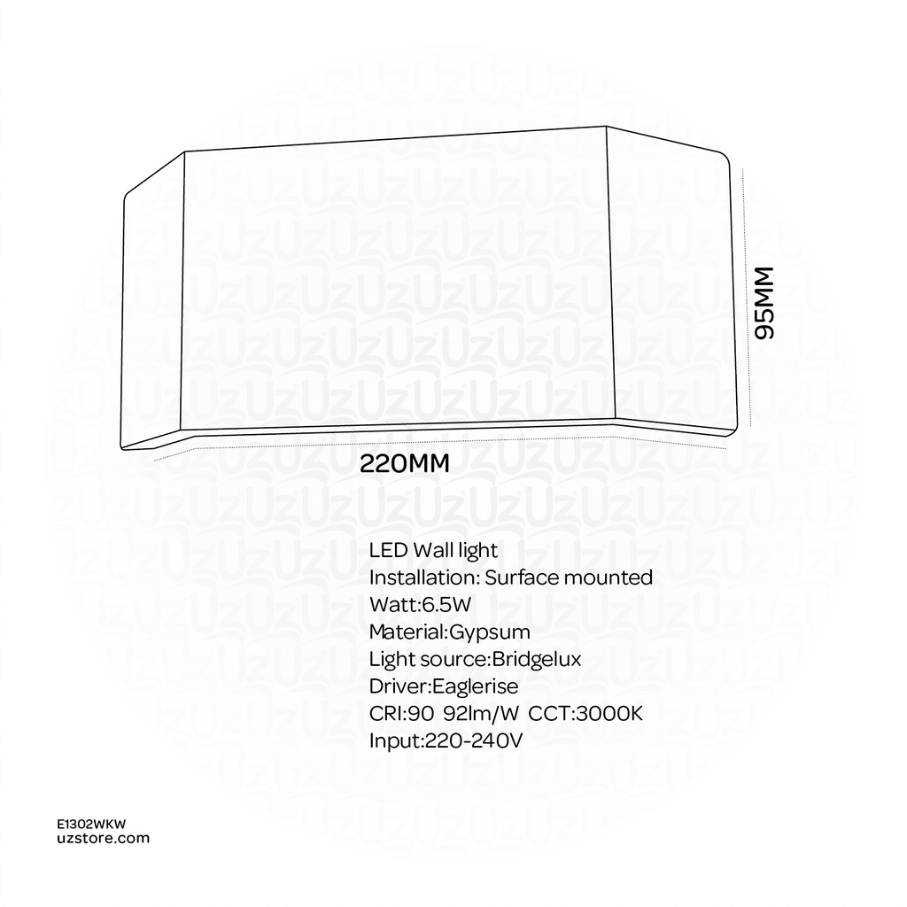 LED Gypsum Wall light 6.5W 310020