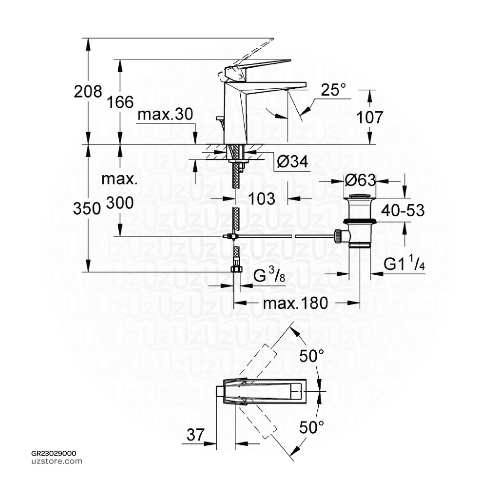 GROHE Allure Brilliant OHM basin M-Size 23029000