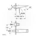 GROHE Allure Brilliant OHM trim basin 2h wall 19781000