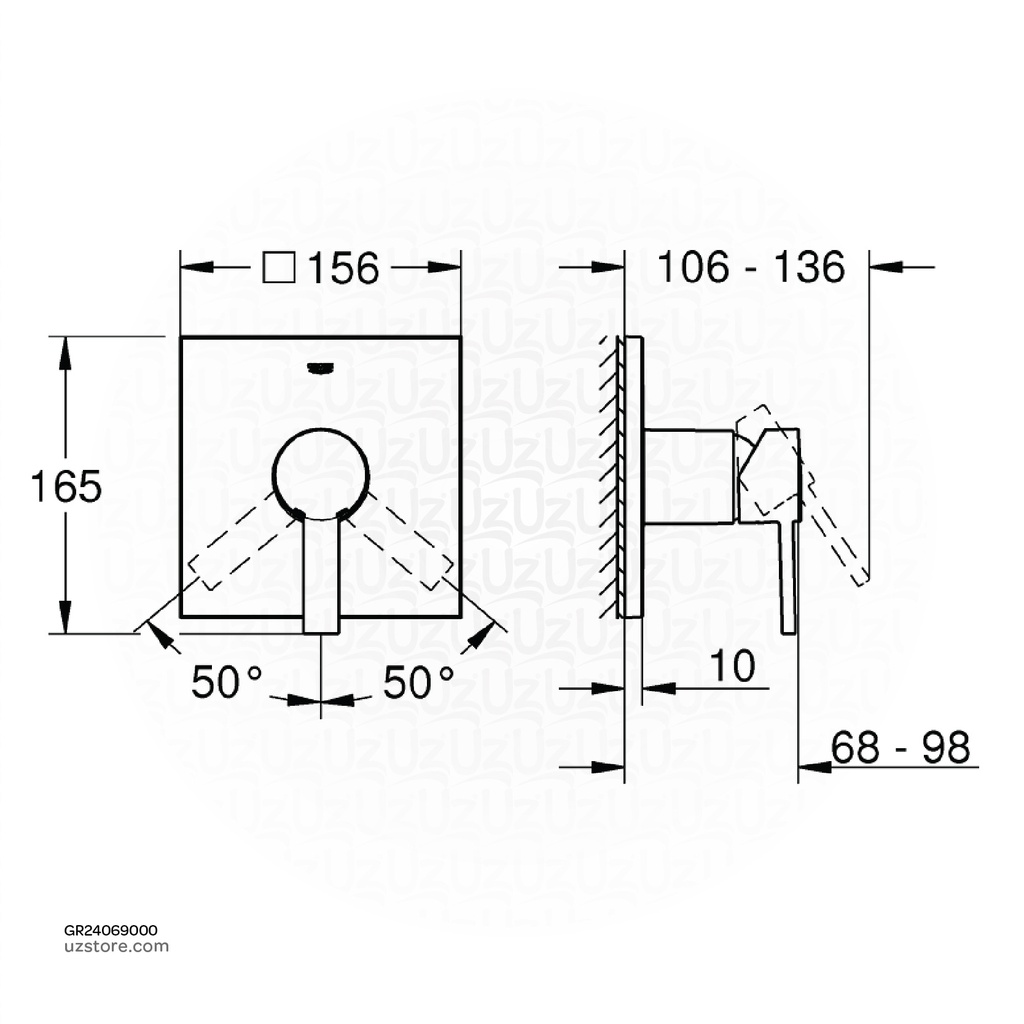 GROHE Allure OHM trimset shower 24069000