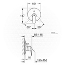 GROHE 19383000 Eurosmart Single-Lever Shower Mixer Trimset