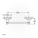GROHE Essentials Towel Rail 600mm 40366001