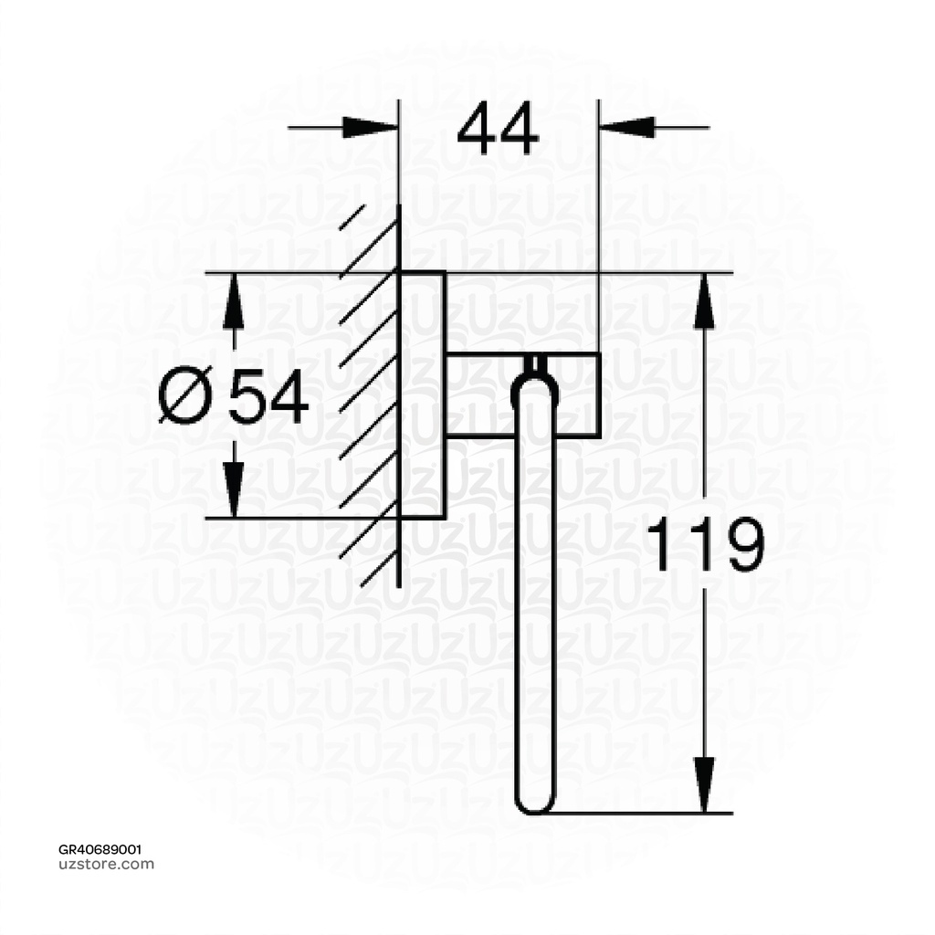 GROHE Essentials Toilet Paper Holder w/o cover 40689001