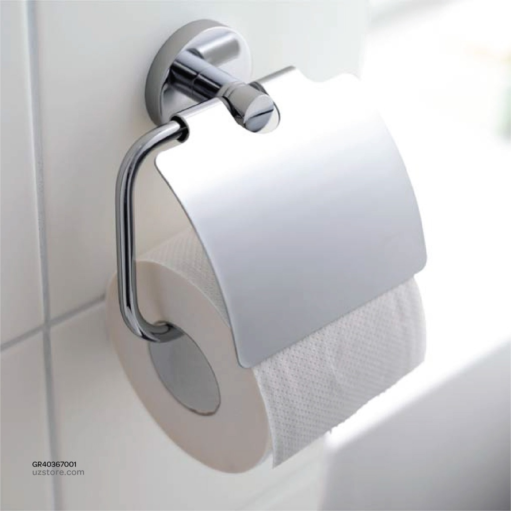 GROHE Essentials Toilet Paper Holder w/cover 40367001