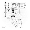 GROHE Eurosmart OHM sink Dual Spray low spout 30305001