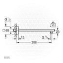 GROHE Rainshower shower arm 286 mm 27709000