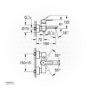 GROHE Lineare New OHM bath exp 33849001