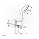 GROHE NTempesta 100 II handshower set 5,7l 26406001