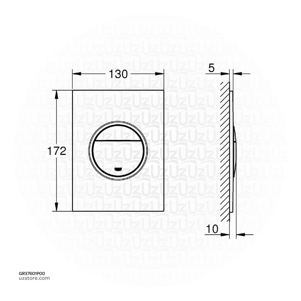 GROHE Nova Cosmopolitan WC wall plate S 37601P00