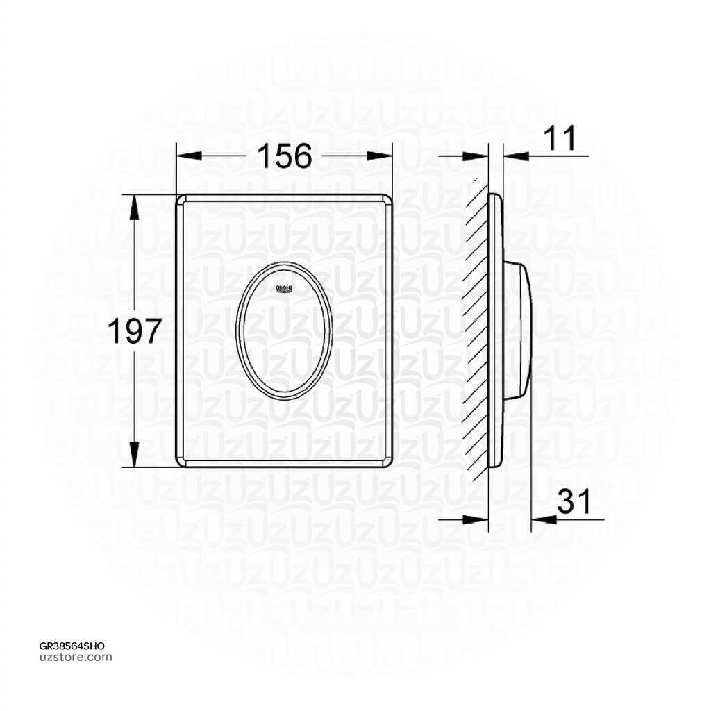 GROHE Skate Air Sf Vert W'Pl Alp Wh 38564SH0