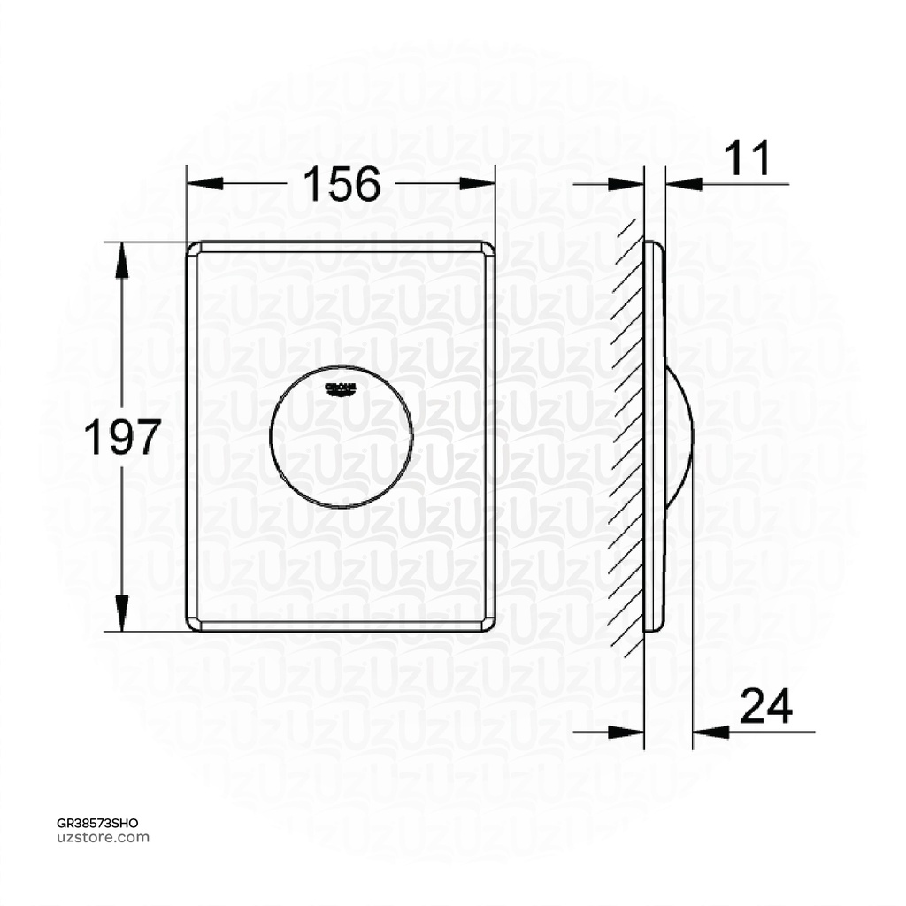 GROHE Skate Pneu Wallplate Alp Wh 38573SH0