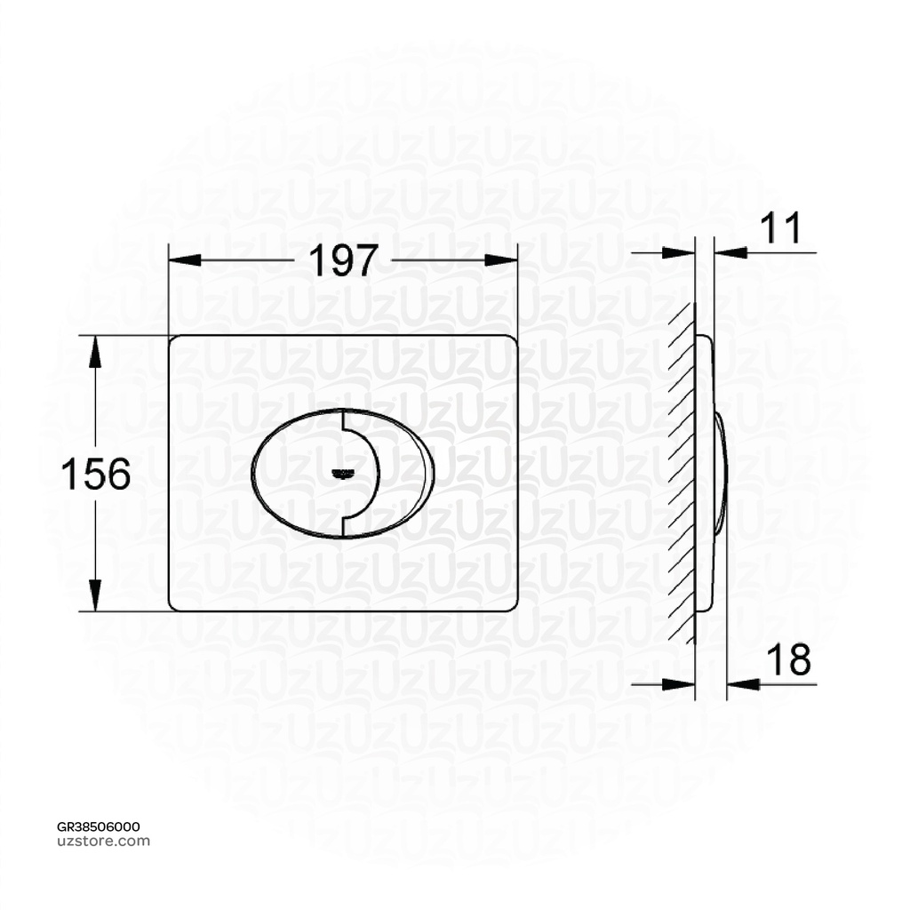 GROHE Actuation plate Skate Air 38506000