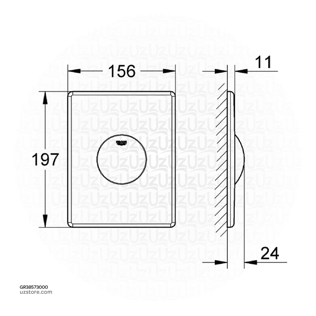 GROHE Actuation plate, Skate 38573000