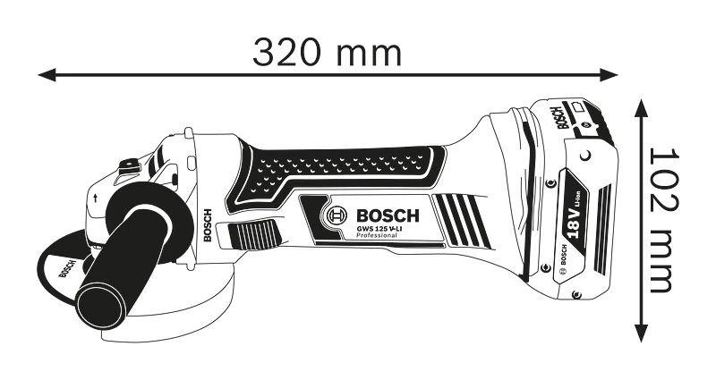 BOSCH - Cordless Grinder 18V - GWS 18 V