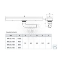 TRAMONTINA SS Gating Slim 0.8m  TR 94535/108