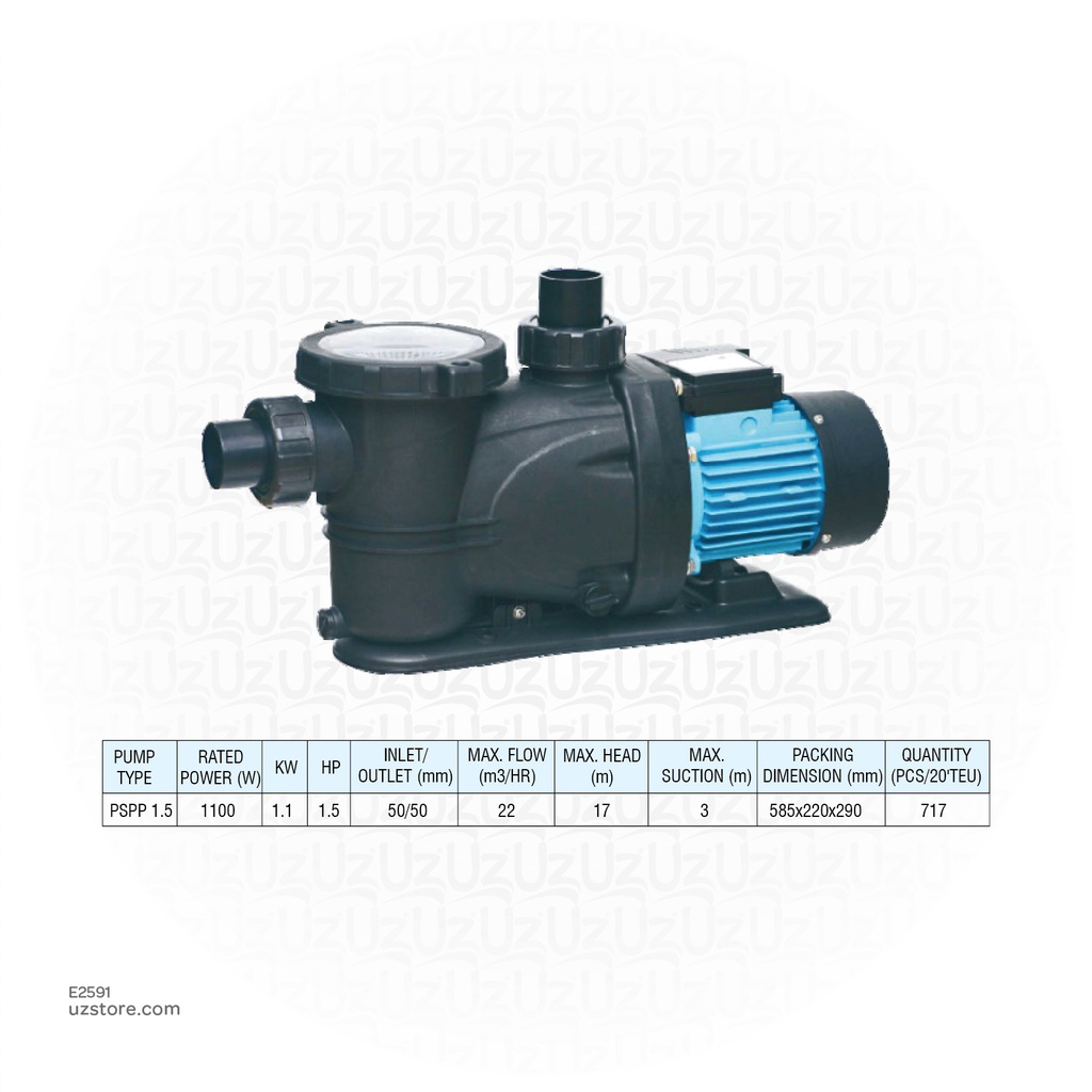 PRAKASH 1.0 HP SWIMMINGPOOL PUMP - PSPP-1.5