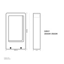 LED Lawn Light GRAY DFC-1034/300H 10W*1