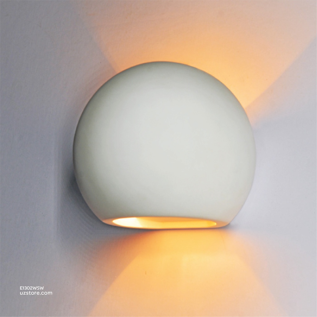 White Gypsum Wall Light G9 310008