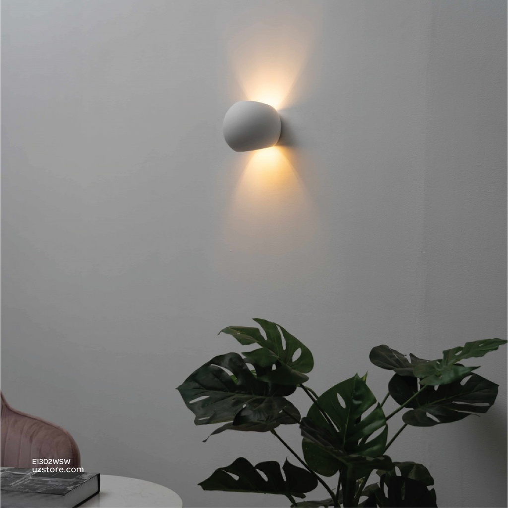 White Gypsum Wall Light G9 310008