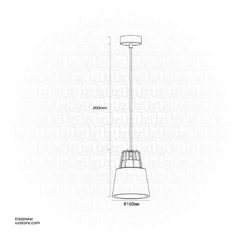 White Gypsum Pendant light E27 210180